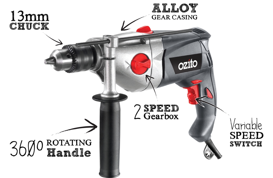 Rolson screwdriver bit set nz, ozito 13mm hammer drill, boxer tools pk